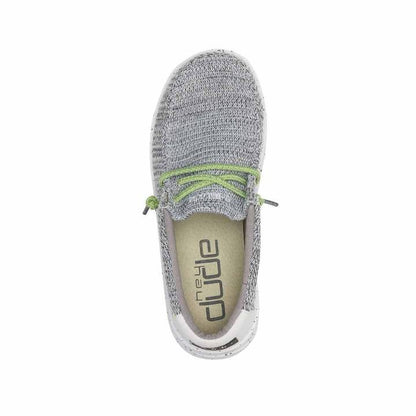HEY DUDE WALLY YOUTH SOX STONE WHITE