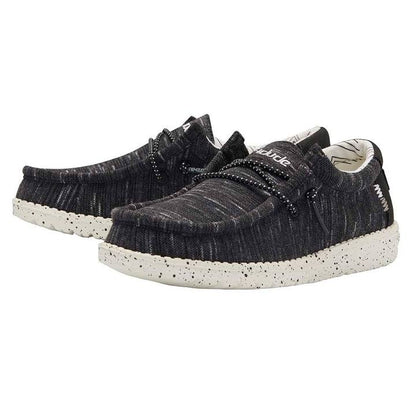 HEYDUDE WALLY YOUTH STRETCH BLACK