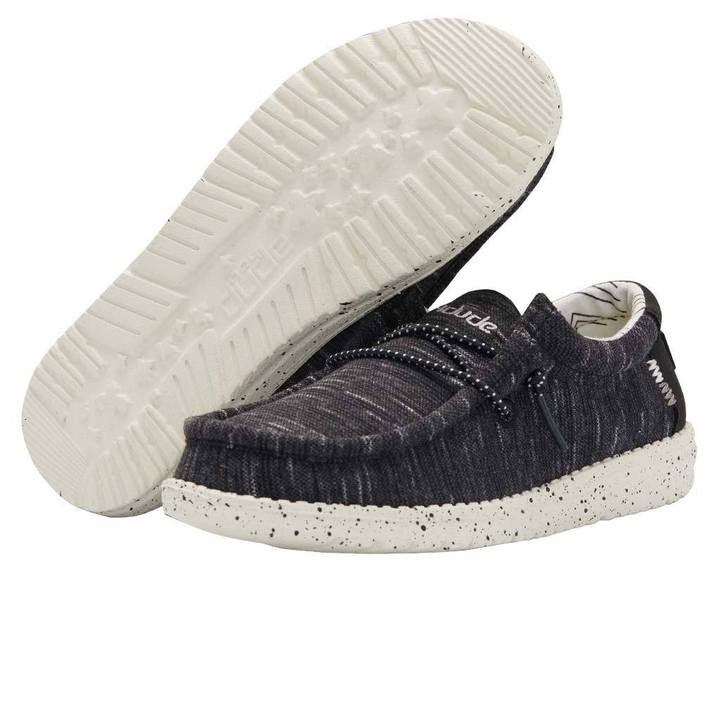 HEYDUDE WALLY YOUTH STRETCH BLACK