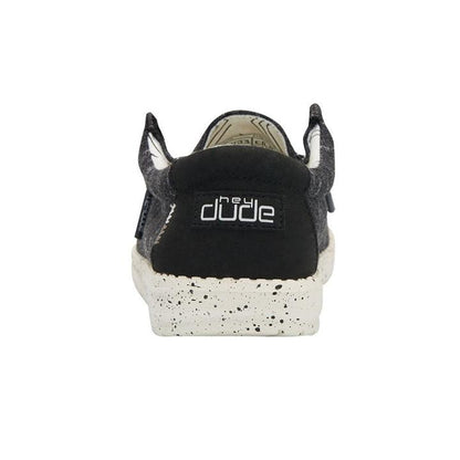 HEYDUDE WALLY YOUTH STRETCH BLACK