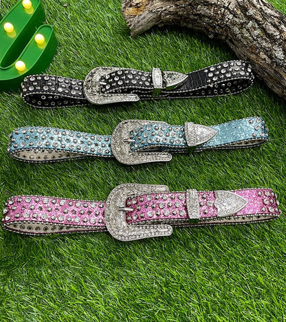 RHINESTONE GLITTER KID'S BELT