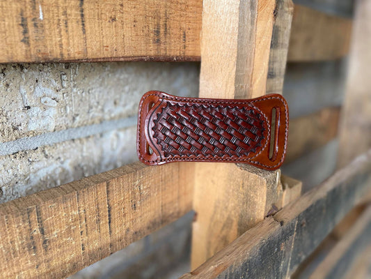 BASKETWEAVE SIDEWAYS KNIFE SHEATH