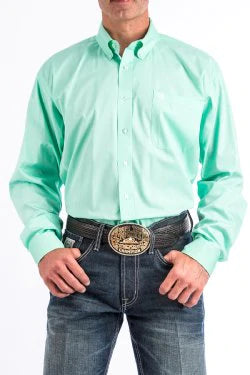 CINCH SOLID MINT GREEN BUTTON-DOWN SHIRT