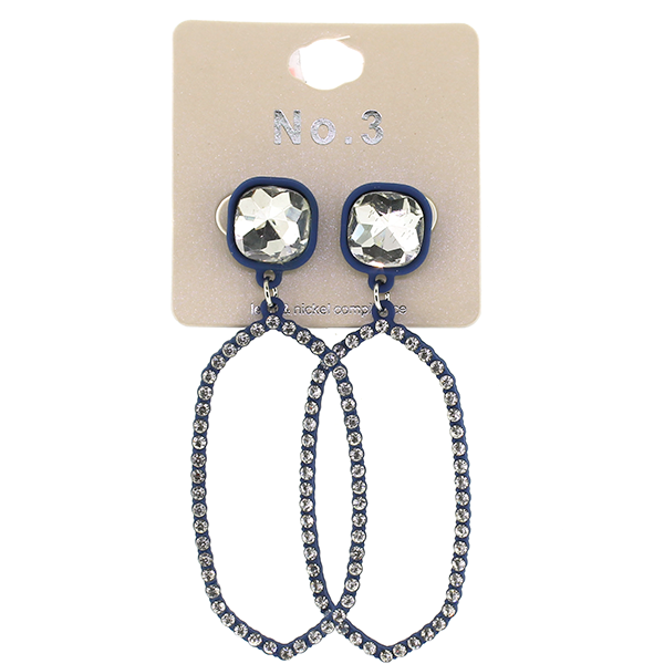 GEM STONE HEX DROP EARRINGS