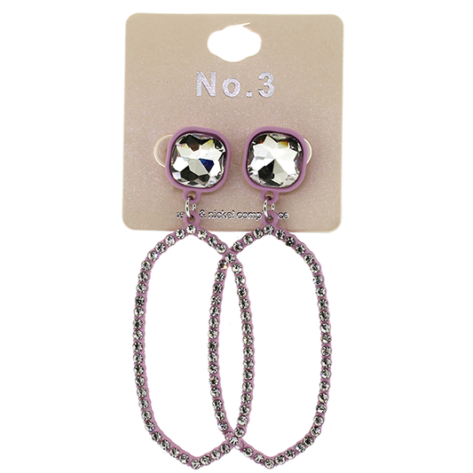 GEM STONE HEX DROP EARRINGS