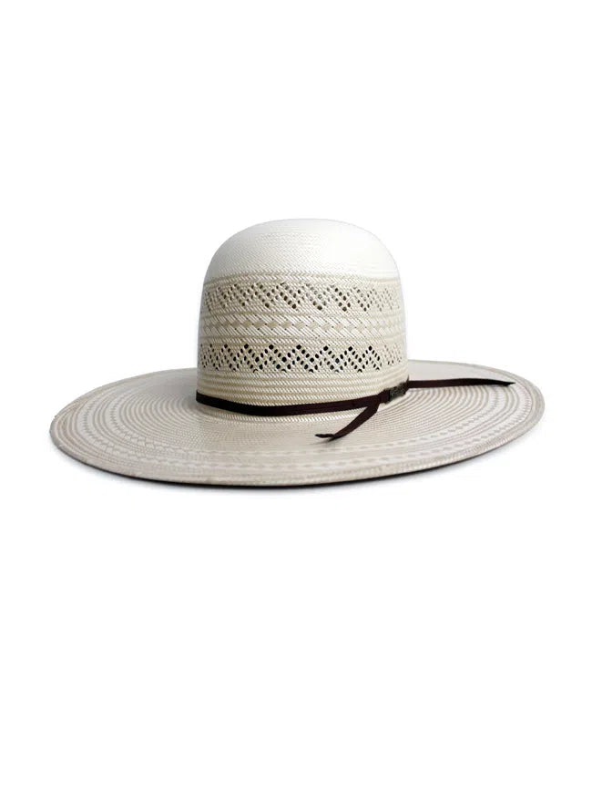AMERICAN HAT OPEN CROWN CHOCOLATE STRAW HAT