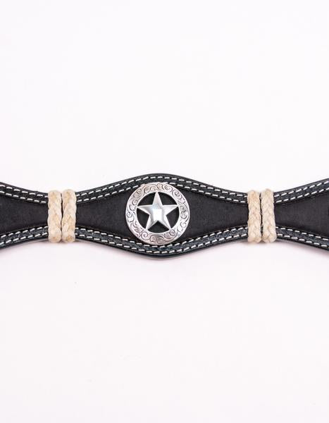 Cowboy Chrome Men's Black Rawhide Wrangler Belt