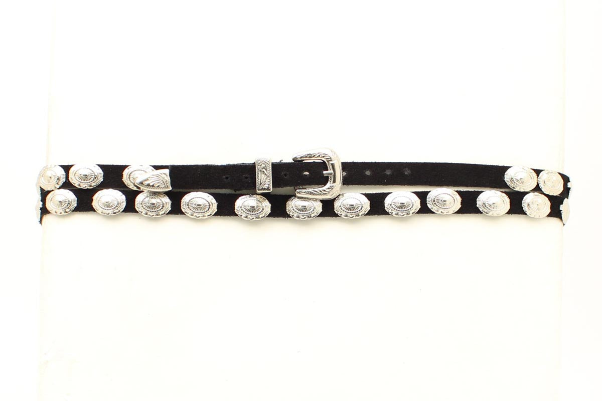 BLACK OVAL CONCHO HAT BAND