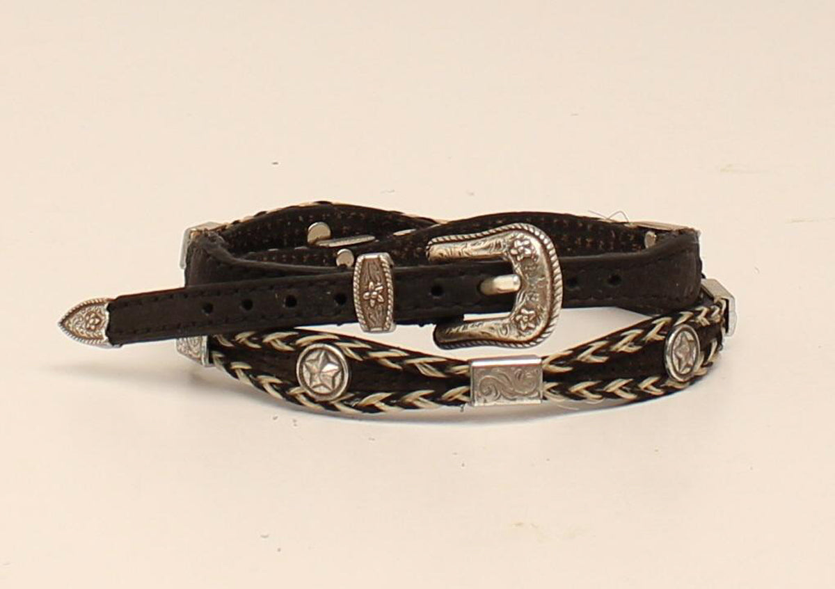 STAR RAWHIDE SCALLOPED HAT BAND