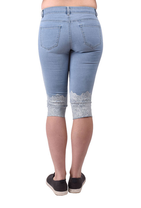 IVANNA BLEACH SKIMMER CAPRI
