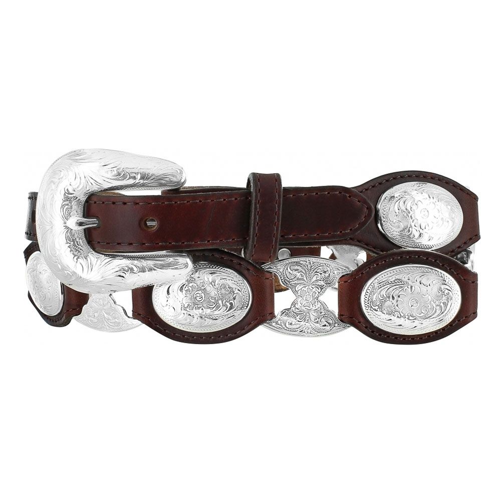 Tony Lama Copper Grizzly Silver Link Belt