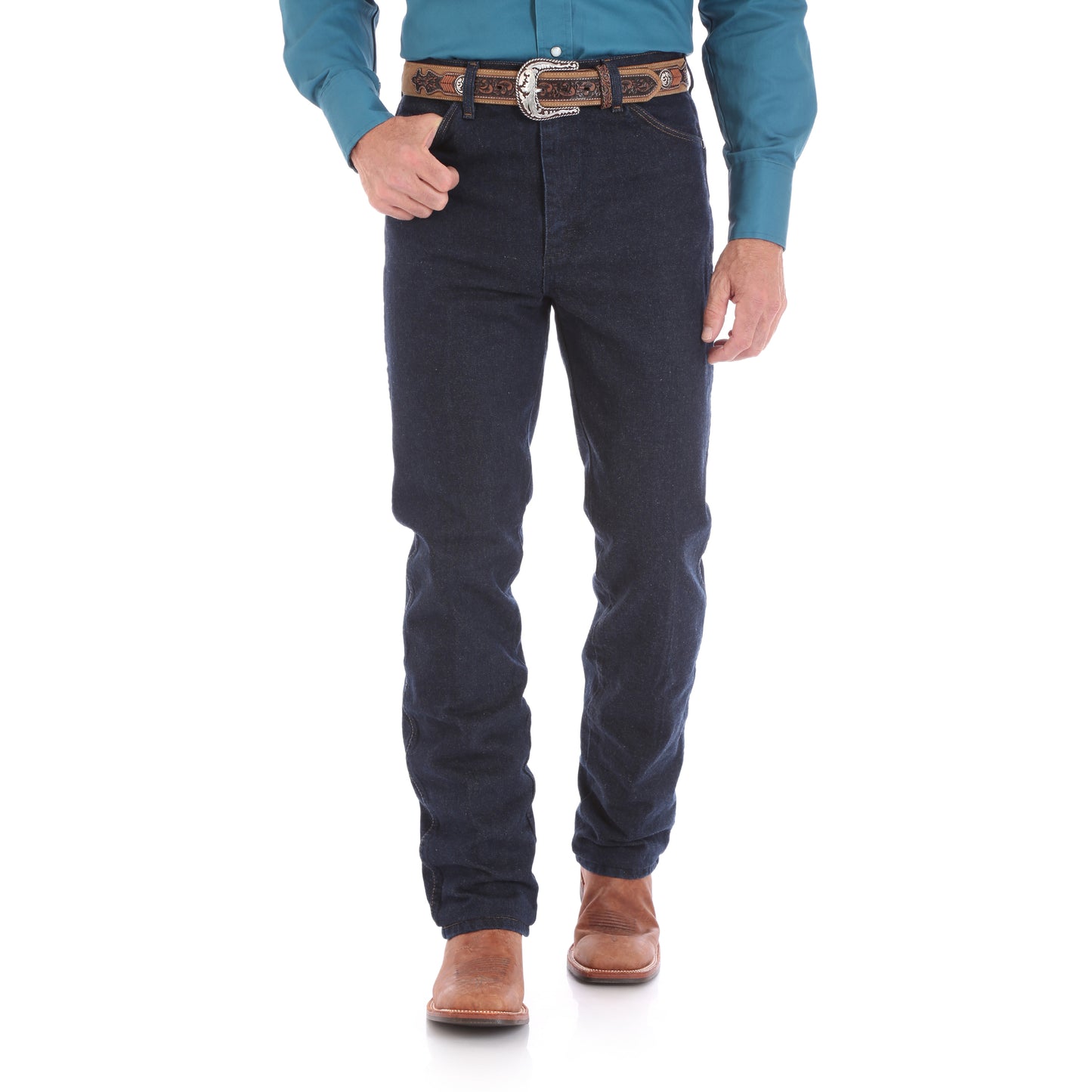 Wrangler Men's Cowboy Cut Dark Denim Silver Edition Slim Fit Jean