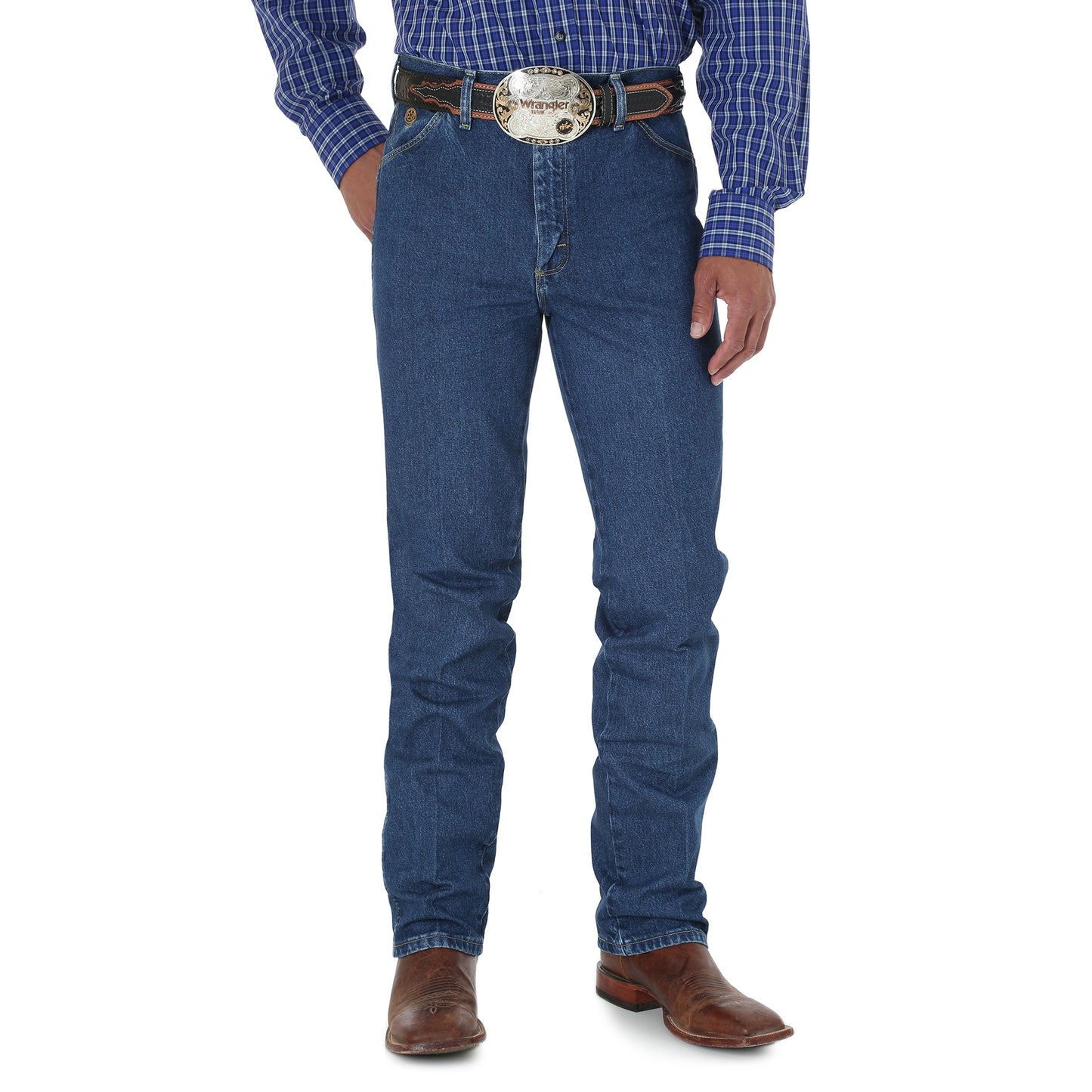 Wrangler Men's George Strait Cowboy Cut Stone Denim Slim Fit Jean
