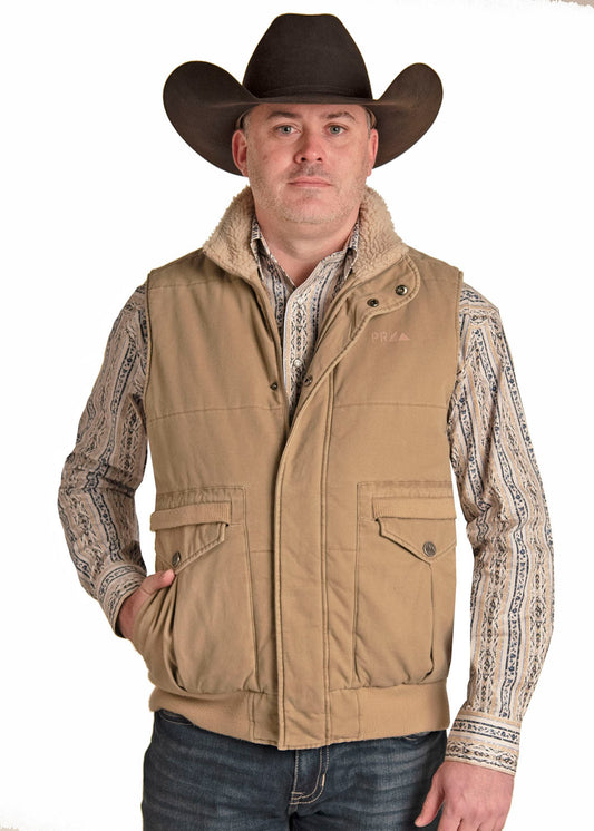 POWDER RIVER SOLID BRUSHED WATER RESISTANT CONCEAL CARRY COTTON CANVAS VEST