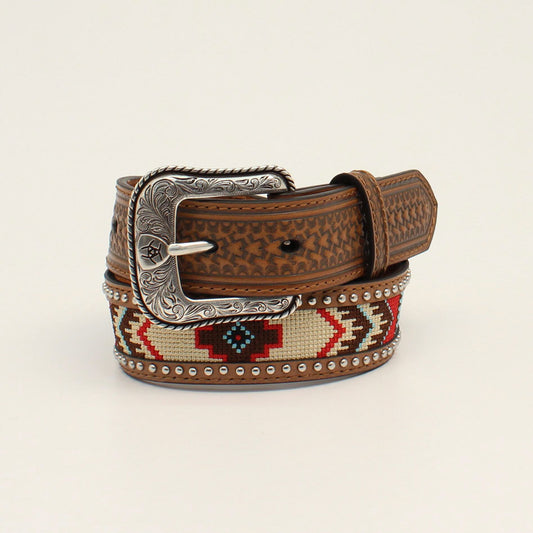 ARIAT TAN SOUTHWESTERN PATTERN BELT