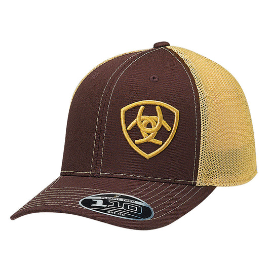 ARIAT BROWN FLEXFIT LOGO CAP