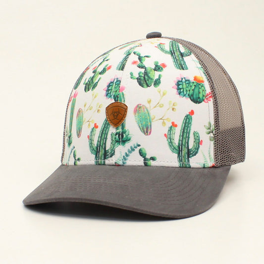 ARIAT LADIES CACTUS WHITE CAP