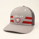 ARIAT GREY RACING RED STRIPES CAP