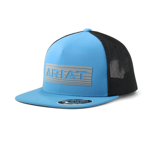 ARIAT MENS FLEXFIT 110 CAP SNAP BACK REFLECT BLUE