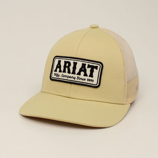 ARIAT LIGHT YELLOW LOGO SNAPBACK CAP