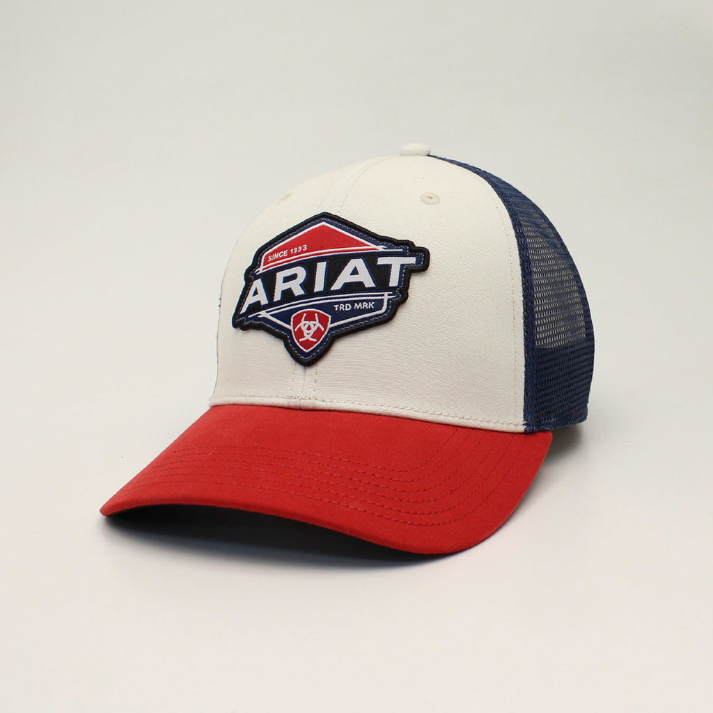 ARIAT RED, WHITE AND BLUE LOGO CAP