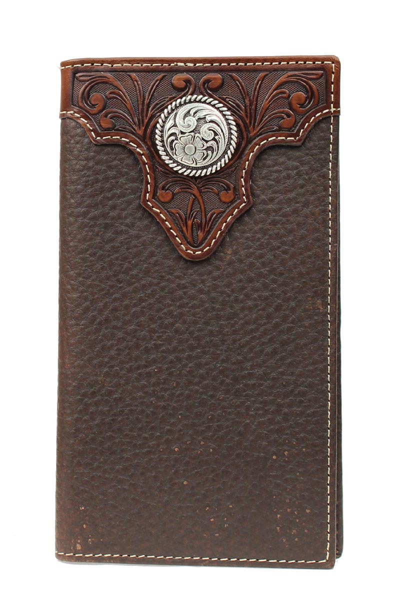 Ariat Brown Tooled Leather Wallet