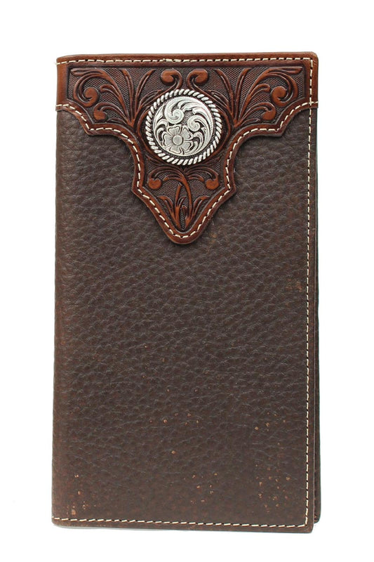 Ariat Brown Tooled Leather Wallet