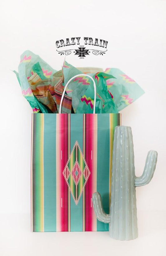 CRAZY TRAIN SALTILLO TURQUOISE GIFT BAG