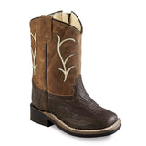 OLD WEST INFANT BROWN SQUARE TOE BOOT