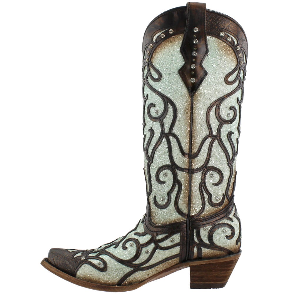 CORRAL LADIES SKY BLUE GLITTER BOOT
