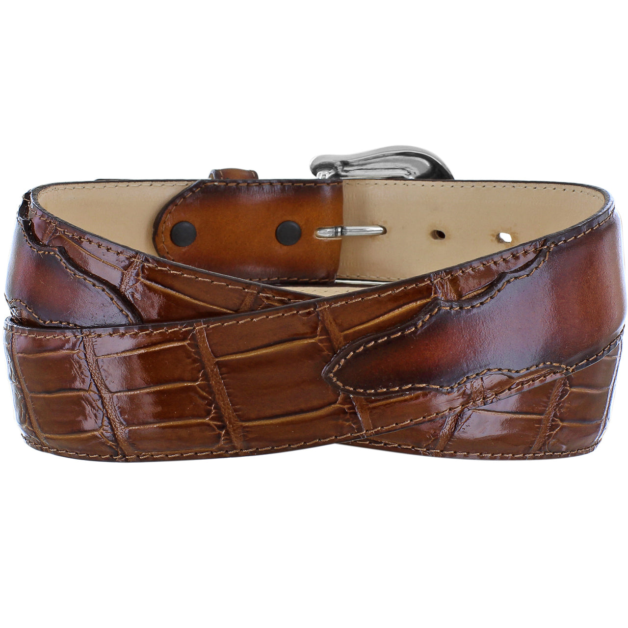 Tony Lama Men's Embossed Georgetown Leather Belt