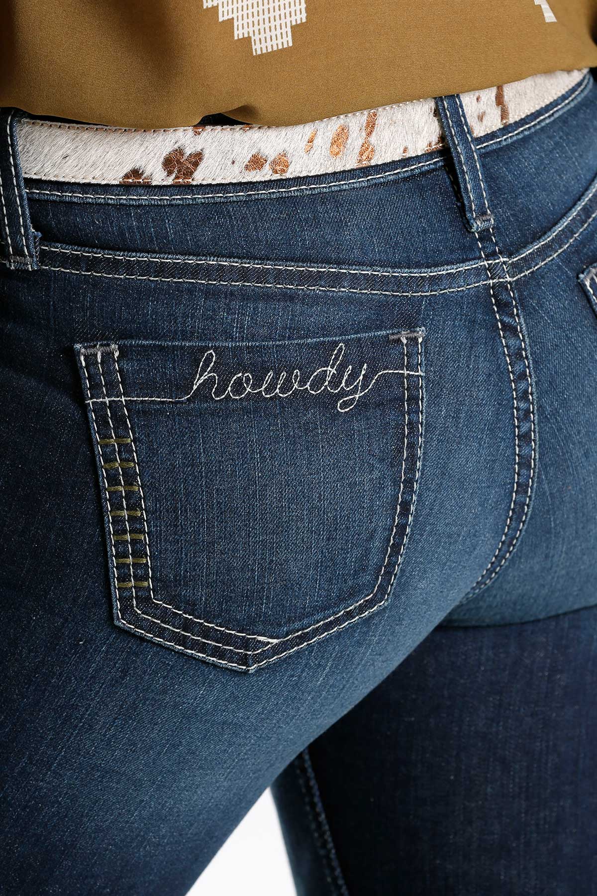 CRUEL HOWDY YALL HANNAH MODERATE RISE SLIM FLARE JEAN