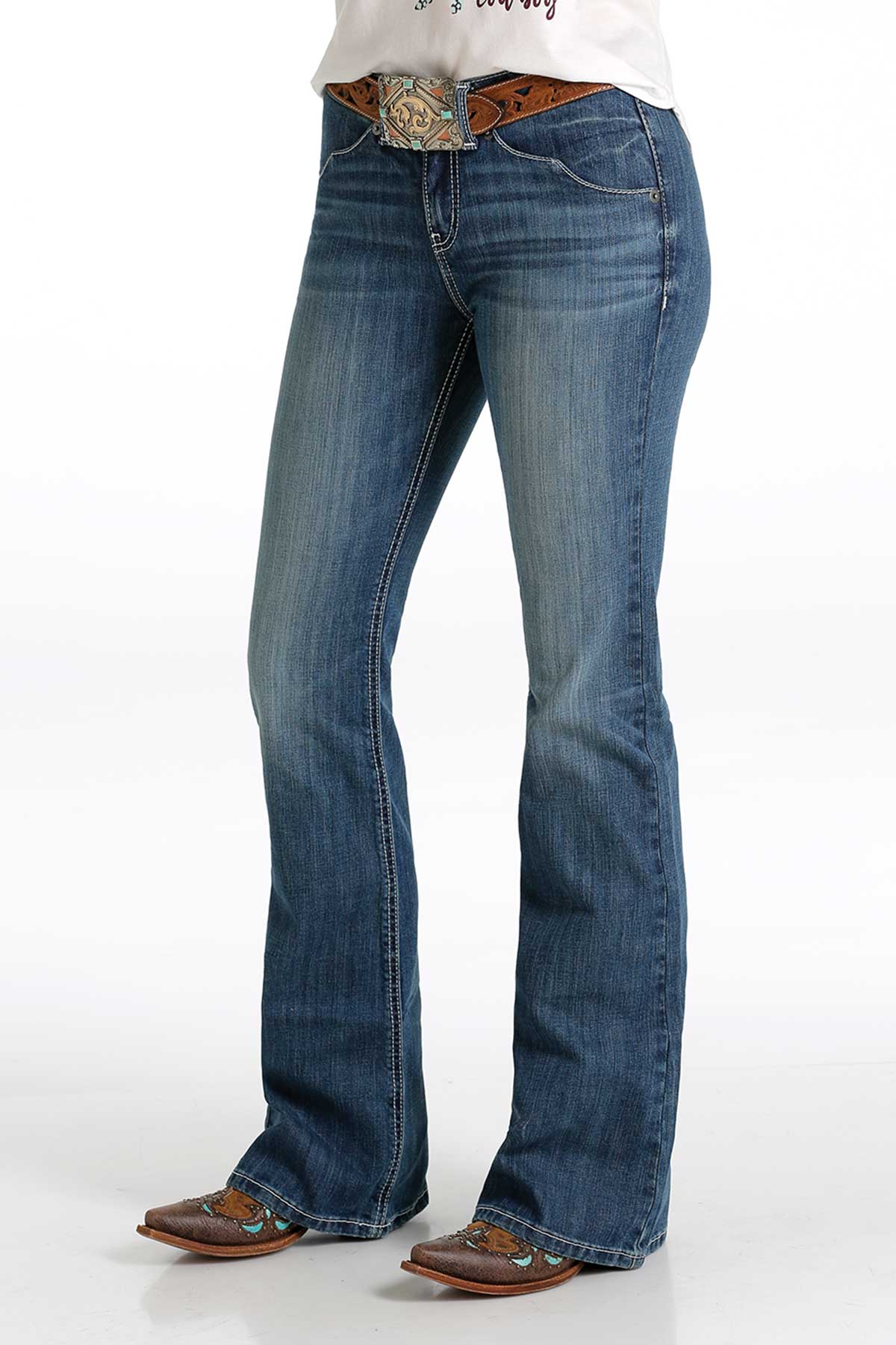 CRUEL HANNAH MODERATE RISE SLIM FLARE JEAN