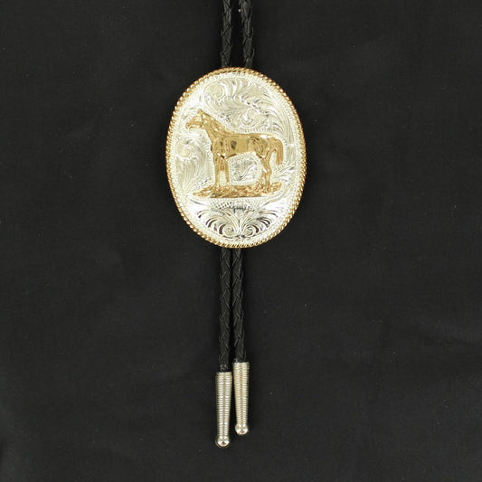 CRUMRINE ADULT WESTERN BOLO TIE STANDING HORSE
