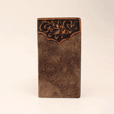 FLORAL TOOLED TAUPE RODEO WALLET