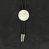 Double S Round Western Floral Bolo Tie