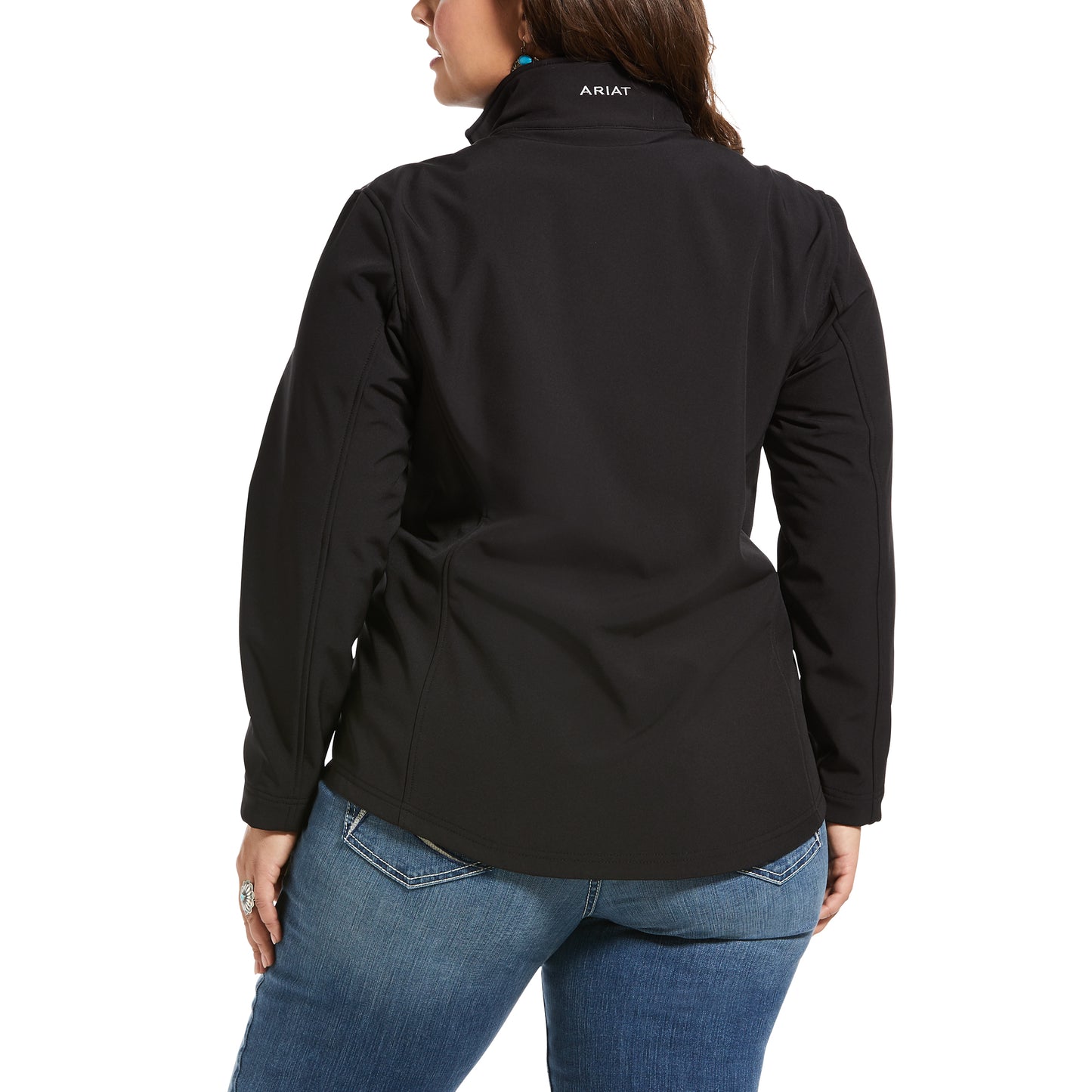 ARIAT LADIES BLACK REAL AZTEC SOFTSHELL JACKET