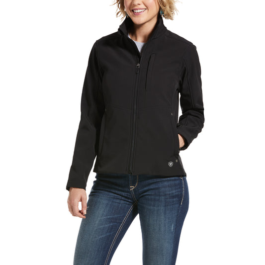 ARIAT LADIES BLACK REAL AZTEC SOFTSHELL JACKET