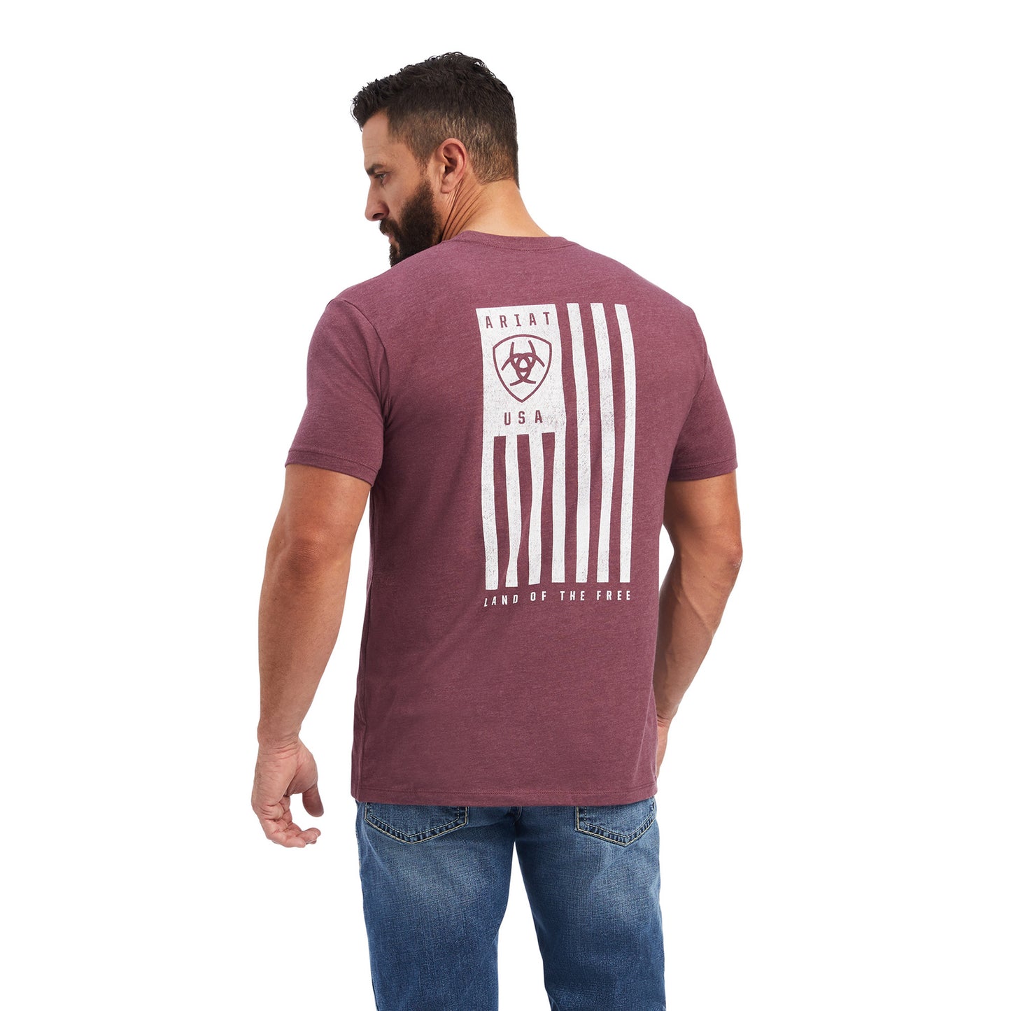 Ariat Men's Burgundy Vert Freedom Short Sleeve T-Shirt