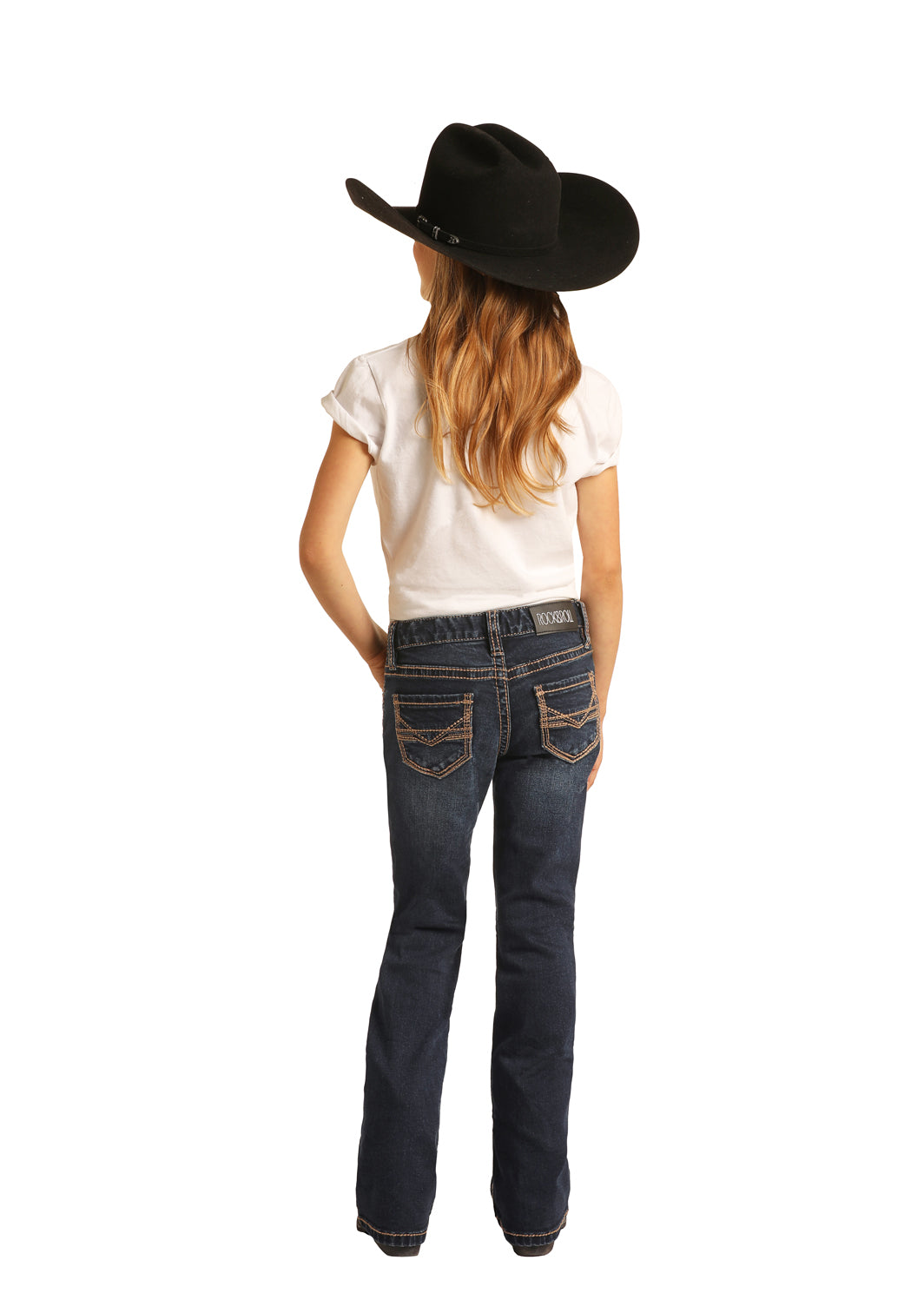 ROCK & ROLL DARK WASH BOOT CUT JEAN