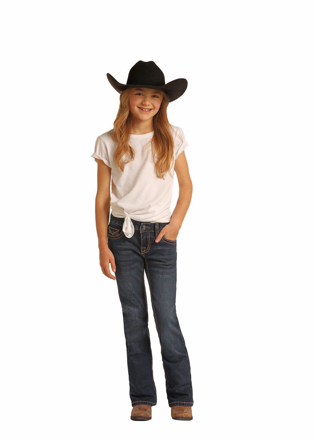 ROCK & ROLL DARK WASH BOOT CUT JEAN