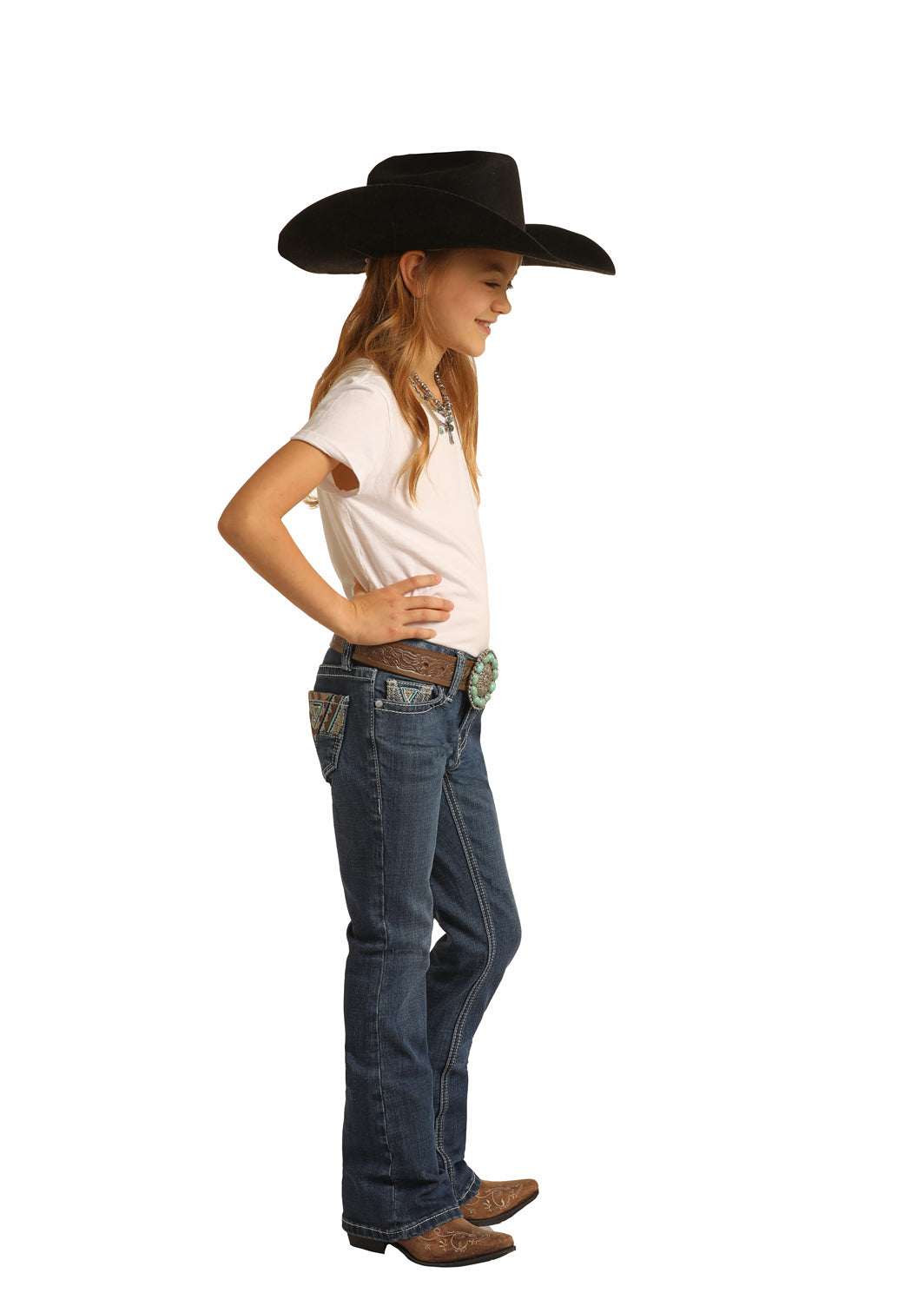 ROCK & ROLL AZTEC MEDIUM WASH BOOT CUT JEAN