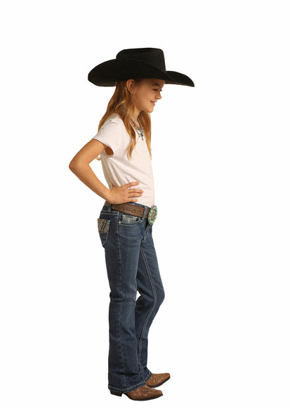 ROCK & ROLL AZTEC MEDIUM WASH BOOT CUT JEAN
