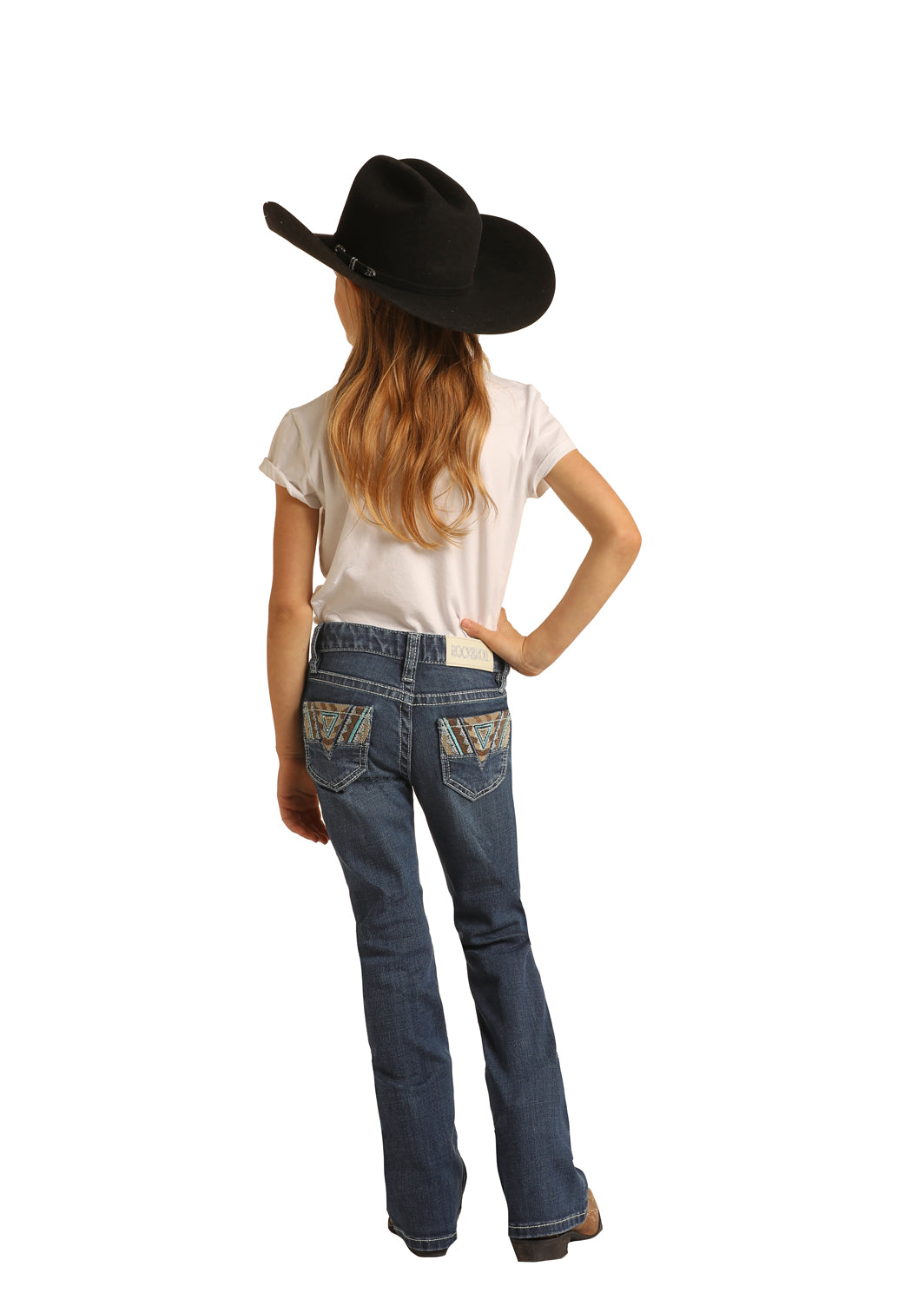 ROCK & ROLL AZTEC MEDIUM WASH BOOT CUT JEAN