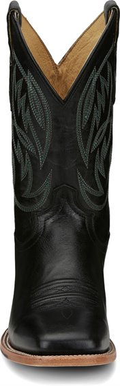 JUSTIN GEORGE STRAIT CHECK YES BLACK ROUND TOE BOOT