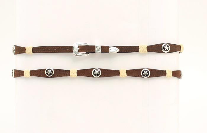 Star Leather Scalloped Hatband