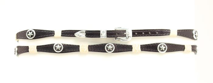 Star Leather Scalloped Hatband