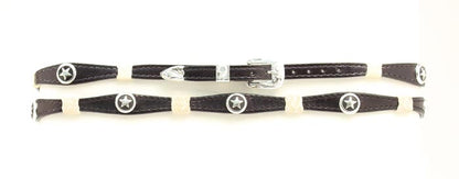 Star Leather Scalloped Hatband