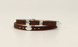 BROWN OVAL CONCHO HATBAND