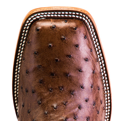 Horse Power Kango Tobacco Full Quill Ostrich Boot